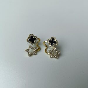 Black/White Stud Earring