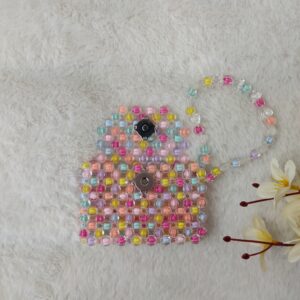 Multicolor beaded wallet