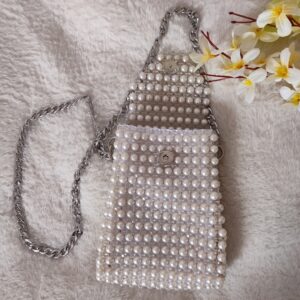 White beaded bag